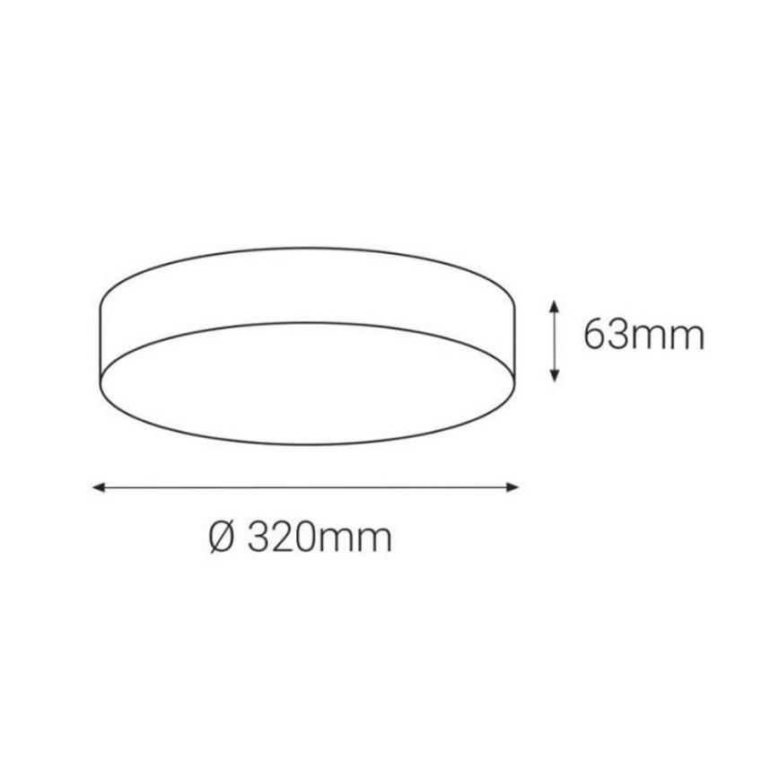 LED2 - LED Venkovní stropní svítidlo s čidlem DRUM LED/21W/230V IP65 3000K/4000K/6500K