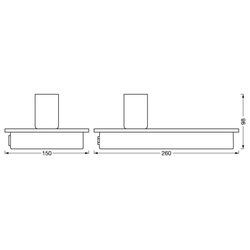 Ledvance - Dotyková stolní lampa s USB konektorem DECOR WOOD 1xE27/8W/230V gumovník