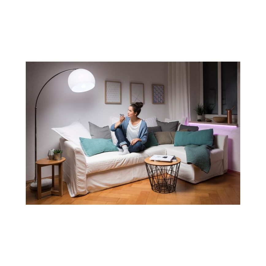 Ledvance - Inteligentní reproduktor Google Nest Mini + LED Stmívatelná žárovka SMART+ A60 E27/60W/230V 2700K