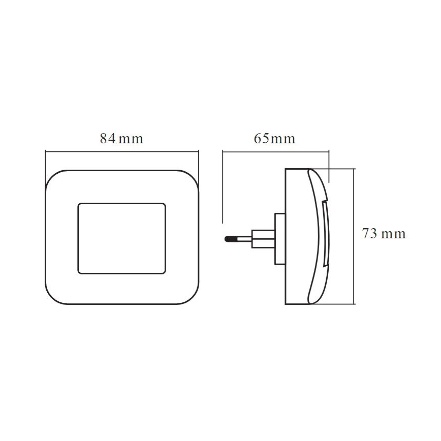 Ledvance - LED Noční světlo se senzorem LUNETTA LED/0,2W/230V