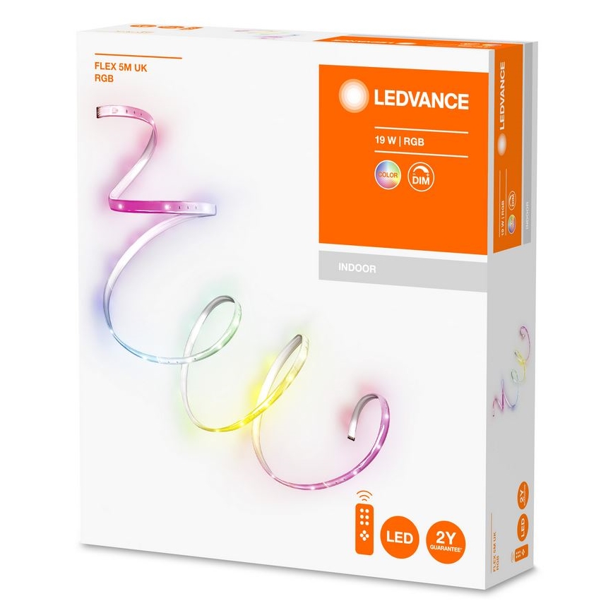 Ledvance - LED RGB Stmívatelný pásek FLEX 5m LED/19W/230V + dálkové ovládání