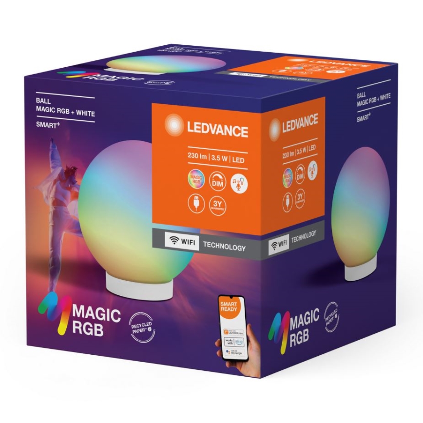 Ledvance - LED RGBW Stmívatelná nabíjecí stolní lampa SMART+ MAGIC LED/3,5W/5V 2200-6500K Wi-Fi