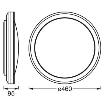 Ledvance - LED RGBW Stmívatelné stropní svítidlo SMART+ CIRCLE LED/28W/230V 3000-6500K Wi-Fi