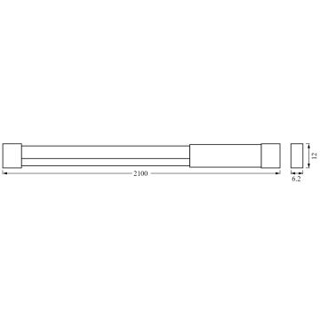 Ledvance - LED RGBW Stmívatelný pásek NEON FLEX 2,1m LED/4W/5V + dálkové ovládání