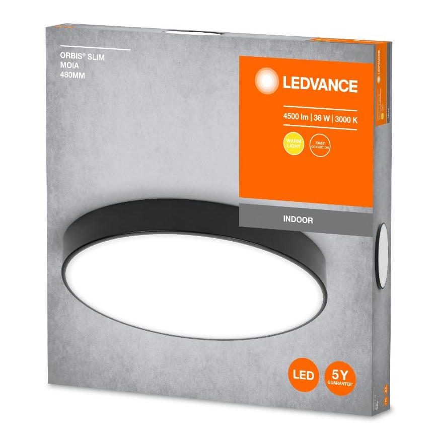 Ledvance - LED Stropní svítidlo ORBIS SLIM LED/36W/230V černá