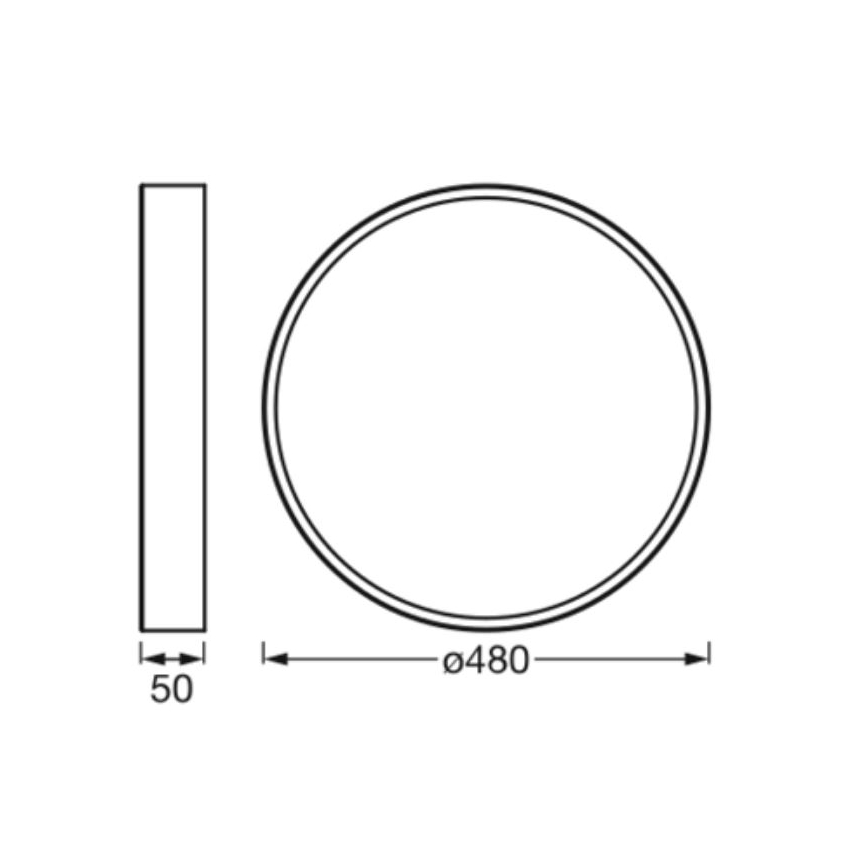 Ledvance - LED Stropní svítidlo ORBIS SLIM LED/36W/230V černá