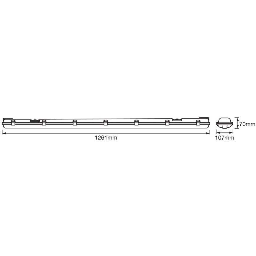 Ledvance - LED Technické zářivkové svítidlo DAMP T8 2xG13/15W/230V IP65