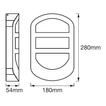 Ledvance - LED Venkovní nástěnné svítidlo PLATE LED/12W/230V IP44