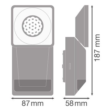 Ledvance - LED Venkovní nástěnné svítidlo se senzorem SPOT LED/8W/230V IP55 černá