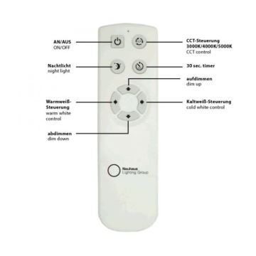 Leuchten Direkt 14227-16 - LED Stmívatelné stropní svítidlo JONAS LED/22W/230V 3000-5000K + dálkové ovládání