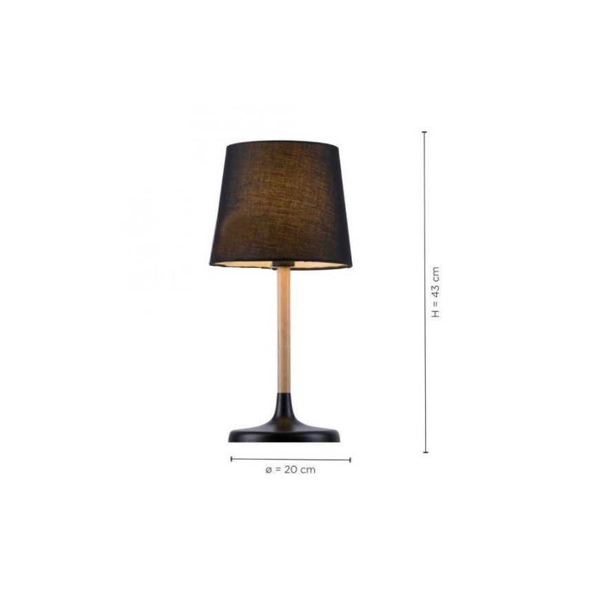 Leuchten Direkt 14423-18 - Stolní lampa NIMA 1xE14/40W/230V černá