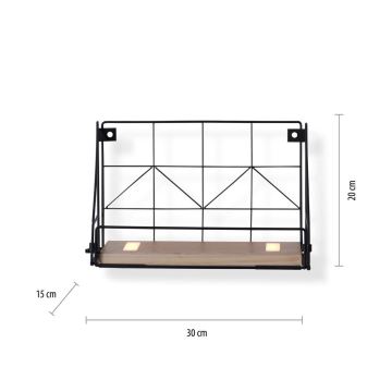 Leuchten Direkt 15276-18 - Police s LED osvětlením BOARD 2xLED/1,75W/230V 30 cm eukalyptus