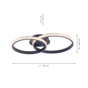 Leuchten Direkt 15611-18 - LED Stmívatelné stropní svítidlo MUSA 2xLED/13W/230V