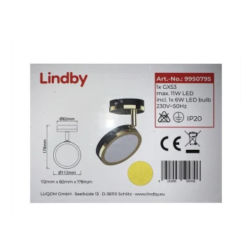 Lindby - LED Bodové svítidlo 1xG53/6W/230V