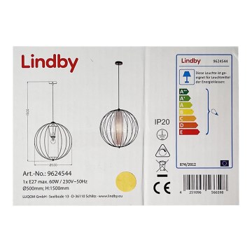 Lindby - Lustr na lanku KORIKO 1xE27/60W/230V