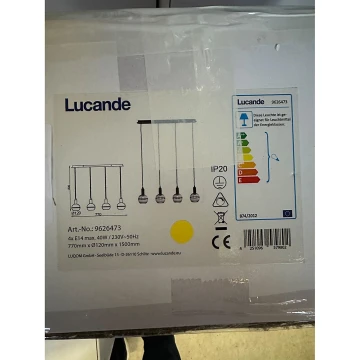 Lucande - Lustr na lanku ABLY 4xE14/40W/230V