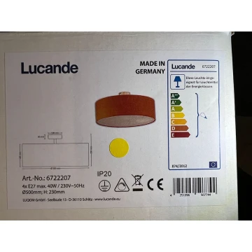 Lucande - Stropní svítidlo Gala 4xE27/40W/230V