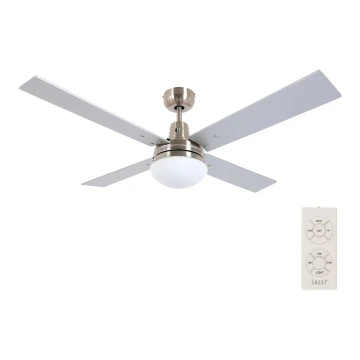 Lucci Air 210334 - Stropní ventilátor AIRFUSION QUEST 1xE27/60W/230V dřevo/chrom + dálkové ovládání