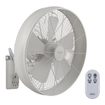 Lucci Air 213128EU - Nástěnný ventilátor BREEZE 55W/230V bílá + dálkové ovládání