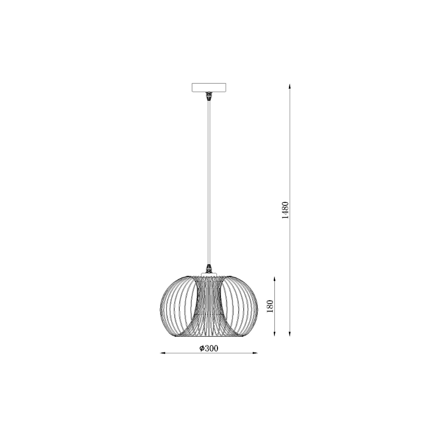 Lucide 02400/30/17 - Závěsné svítidlo VINTI 1xE27/60W/230V měď