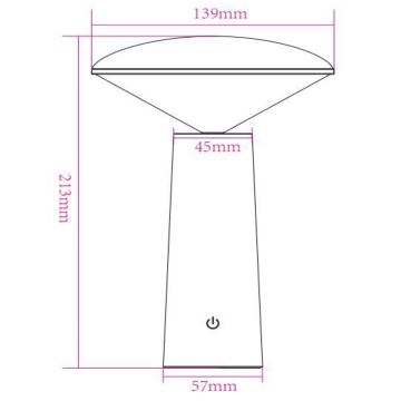 Lucide 02807/04/30 - LED Stmívatelná dotyková venkovní lampa JIVE LED/3W/5V 3000/4750/6500K IP44 černá