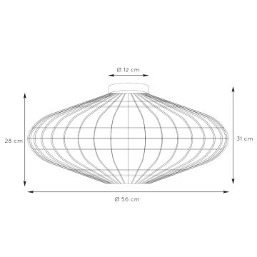 Lucide 03135/56/72 - Stropní svítidlo MAGALI 1xE27/40W/230V pr. 56 cm béžová