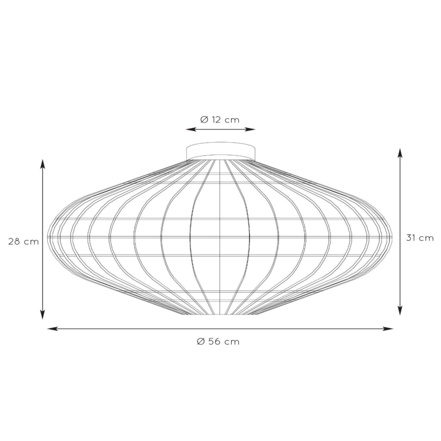 Lucide 03135/56/72 - Stropní svítidlo MAGALI 1xE27/40W/230V pr. 56 cm béžová