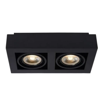 Lucide 09120/24/30 - LED Stmívatelné bodové svítidlo ZEFIX 2xGU10/12W/230V černá