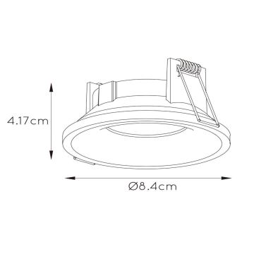 Lucide 09923/01/31 - Koupelnové podhledové svítidlo ZIVA 1xGU10/50W/230V IP44 bílá