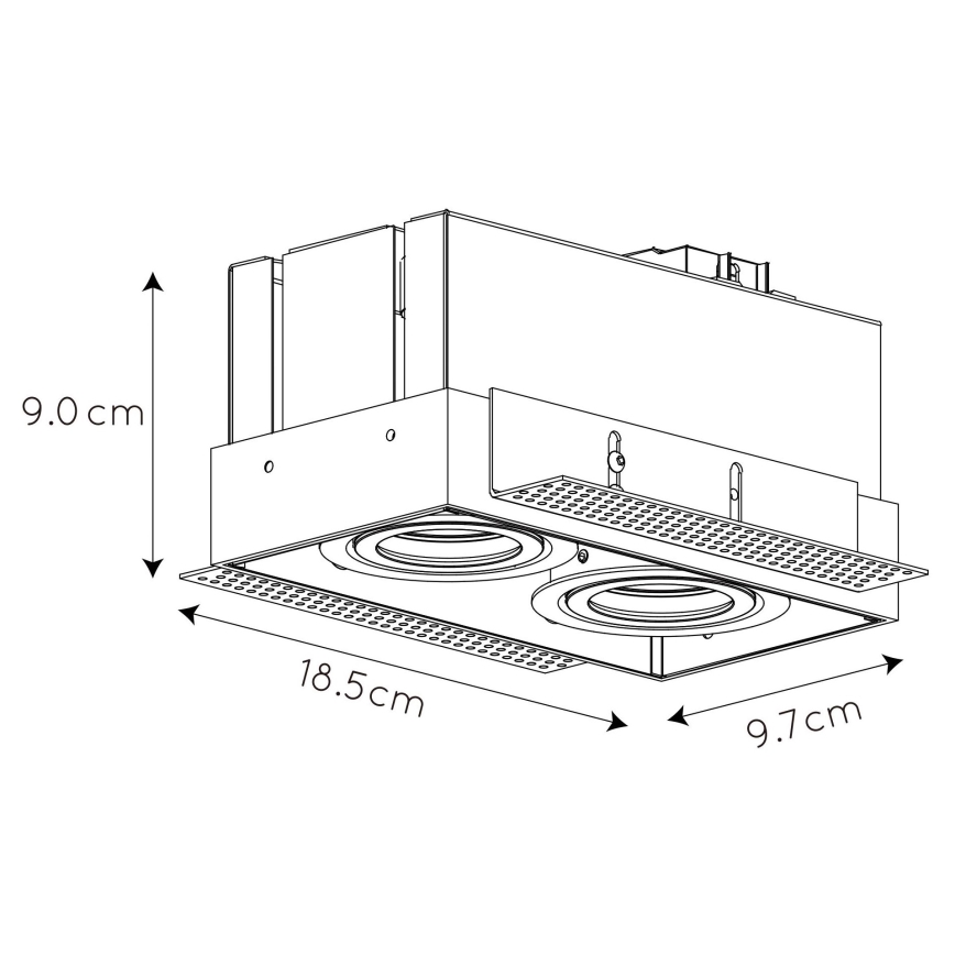 Lucide 09925/02/30 - Podhledové svítidlo TRIMLESS 2xGU10/50W/230V černá