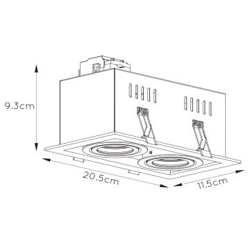 Lucide 09926/02/30 - Podhledové svítidlo CHIMNEY 2xGU10/50W/230V černá