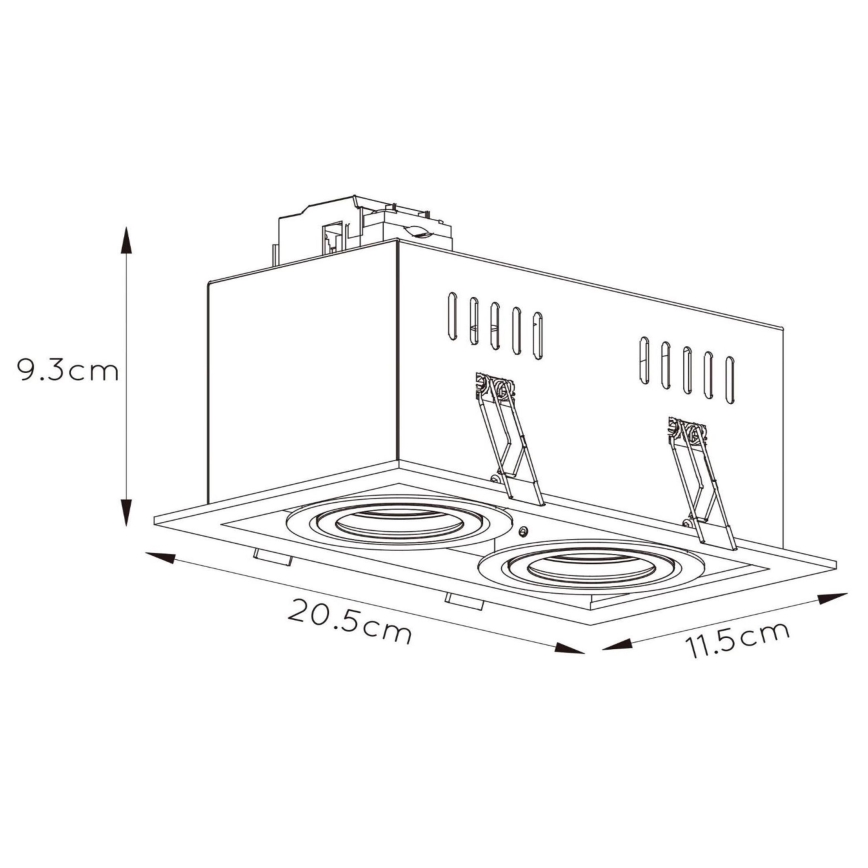 Lucide 09926/02/30 - Podhledové svítidlo CHIMNEY 2xGU10/50W/230V černá