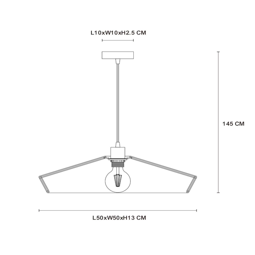 Lucide 10413/50/72 - Lustr na lanku YUNKAI 1xE27/60W/230V pr. 50 cm hnědá