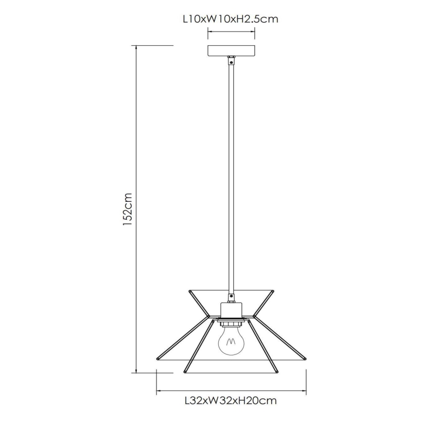 Lucide 10420/32/72 - Lustr na lanku TASMAN 1xE27/60W/230V béžová