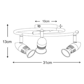 Lucide 13955/14/31 - LED bodové svítidlo CARO-LED 3xGU10/5W/230V bílé