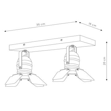 Lucide 17997/02/35 - Bodové svítidlo PICTO 2xGU10/35W/230V modrá