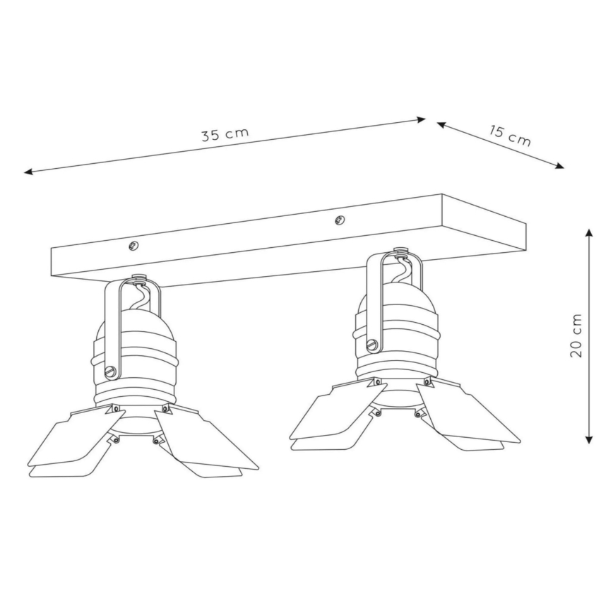 Lucide 17997/02/35 - Bodové svítidlo PICTO 2xGU10/35W/230V modrá