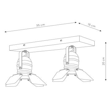 Lucide 17997/02/66 - Bodové svítidlo PICTO 2xGU10/35W/230V růžová