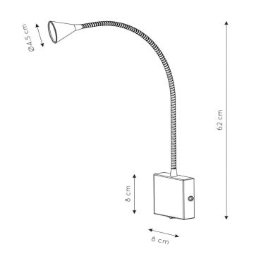 Lucide 18293/03/30 - LED Flexibilní lampička BUDDY LED/3W/230V černá