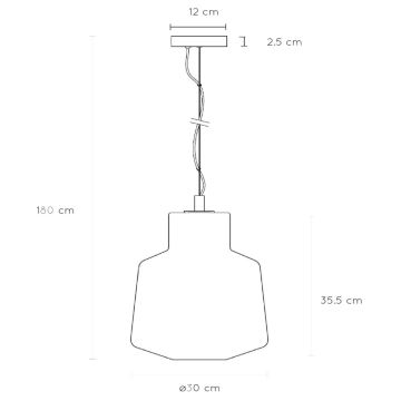 Lucide 20418/01/31 - Lustr na lanku ALISTAIR 1xE27/40W/230V