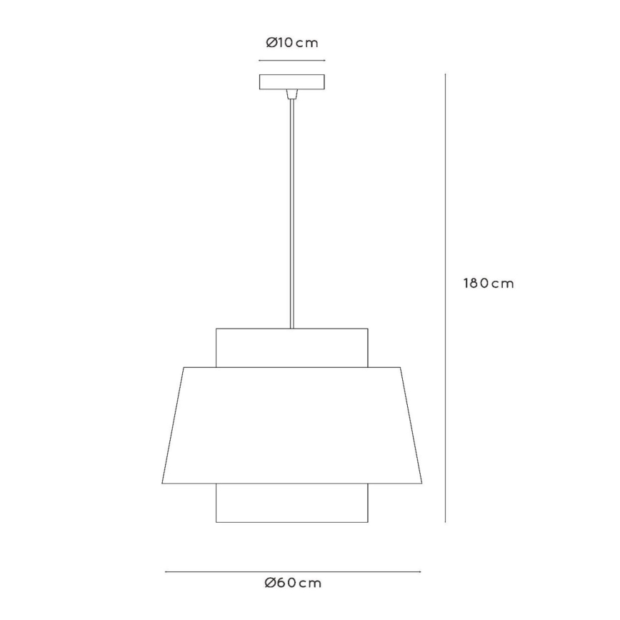 Lucide 21435/60/38 - Lustr na lanku TRIBUTE 1xE27/40W/230V krémová