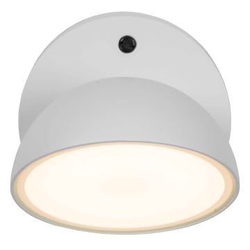 Lucide 22865/12/31 - LED Venkovní nástěnné svítidlo se senzorem FINN LED/12W/230V IP54 bílá