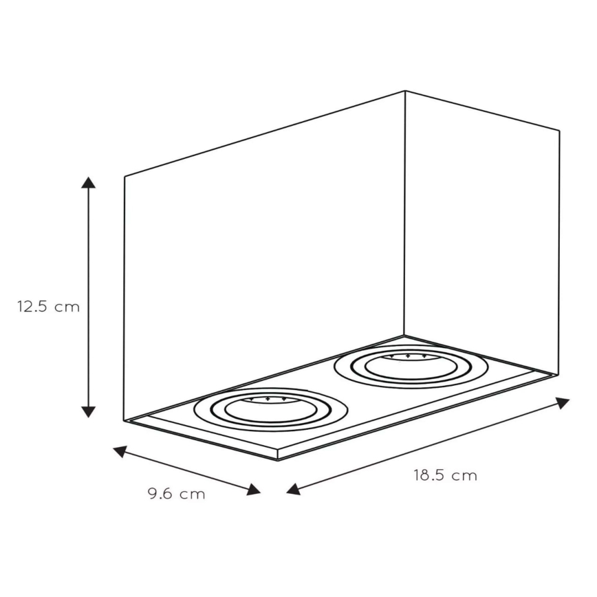 Lucide 22953/02/31 - Bodové svítidlo TUBE 2xGU10/42W/230V bílé