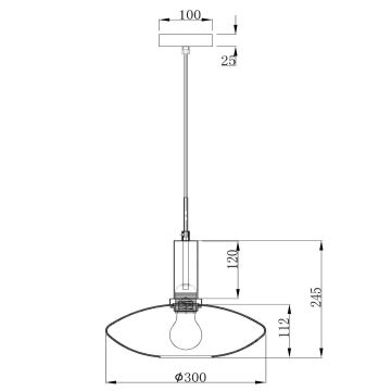 Lucide 25413/01/02 - Lustr na lanku SINGALA 1xE27/60W/230V