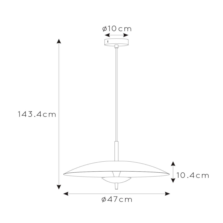 Lucide 30461/09/30 - LED Stmívatelný lustr na lanku VULCAN LED/9W/230V černá