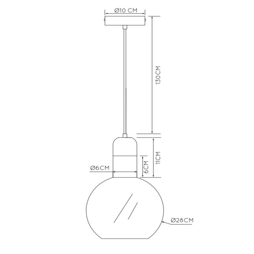 Lucide 34438/28/61 - Lustr na lanku JULIUS 1xE27/40W/230V pr. 28 cm