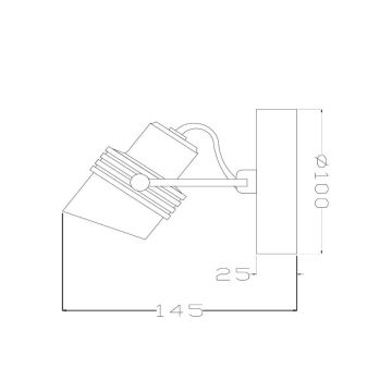 Lucide 34944/01/30 - Bodové svítidlo TUNDRAN 1xGU10/5W/230V černá