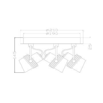 Lucide 34944/13/30 - Bodové svítidlo TUNDRAN 3xGU10/5W/230V černá