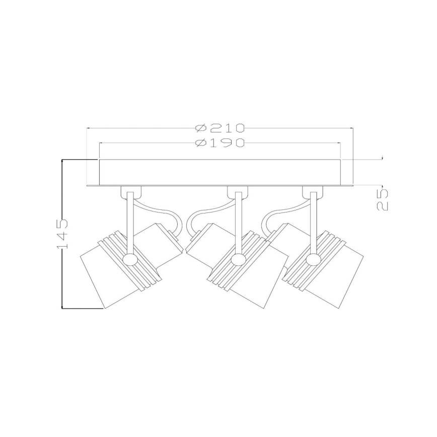 Lucide 34944/13/30 - Bodové svítidlo TUNDRAN 3xGU10/5W/230V černá