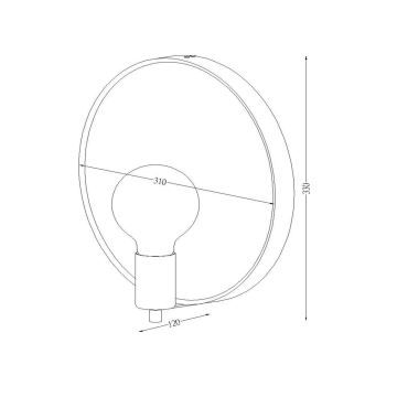 Lucide 36213/31/30 - Nástěnné svítidlo se zrcadlem REFLEX 1xE27/25W/230V černá